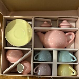 Polka Dot Tea Set with Pastel Colors